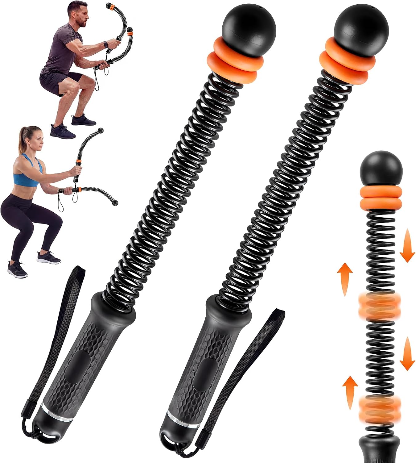 Battle Rope Exercise - 홈짐용 조절 가능한 로프리스 배틀 로프