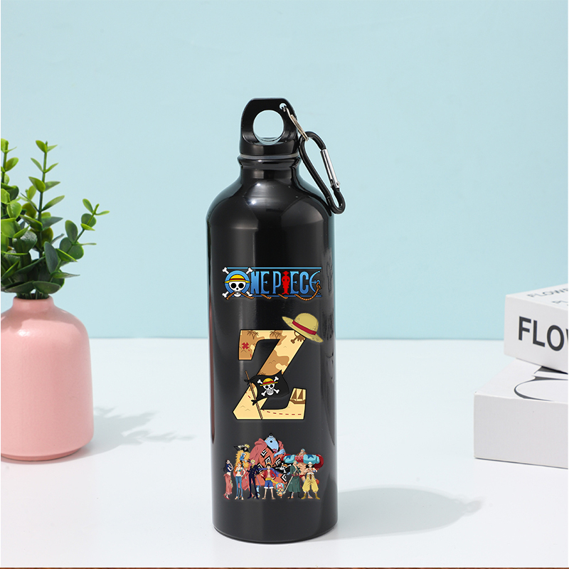 500ML 원피스 레터 A-Z 스포츠 물병 루피 조로  - Yoga Fitness Zone 리뷰 및 가격