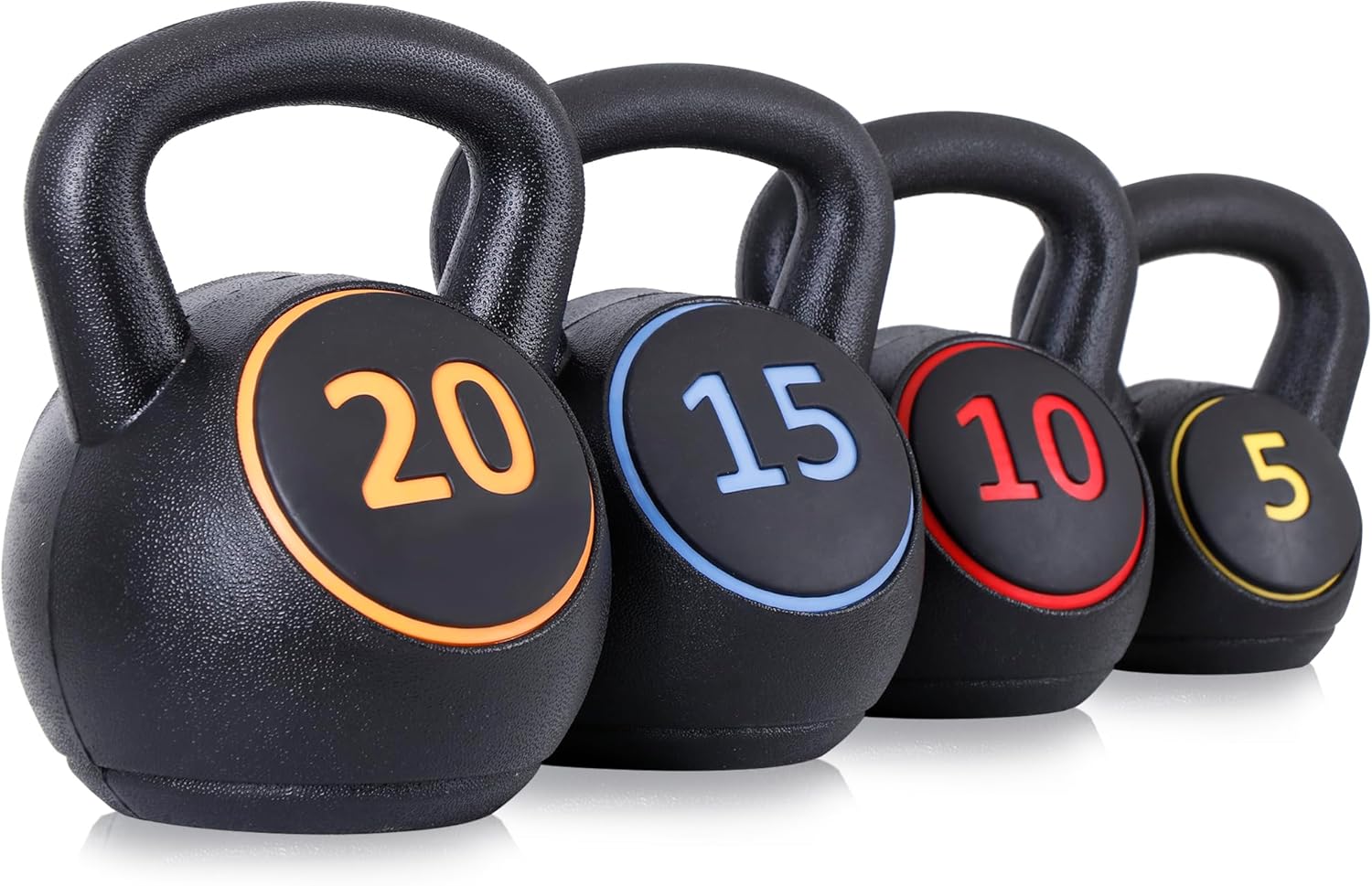 홈 HIIT 운동 4피스 케틀벨 웨이트 세트, 색상은  - Kettlebell 리뷰 및 가격